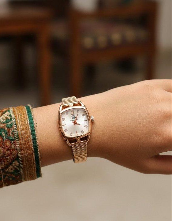 Square Dial Shafal Chain Women's Watch