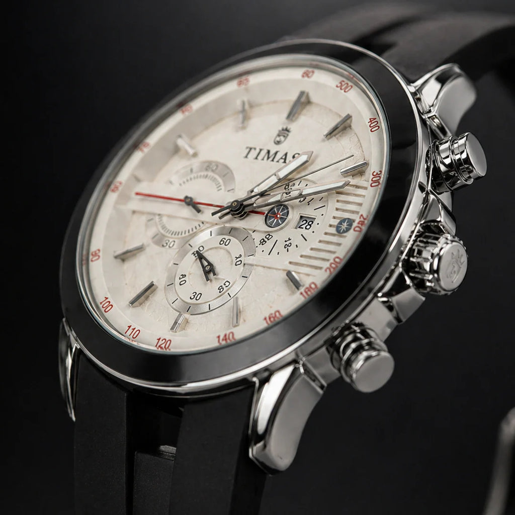 Timas Premium Quartz Sporty Design – Pure White