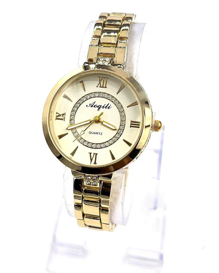 WHL Double Round Stone Women's Watch