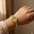 WHL Flower Shaped Bezel Women's Watch