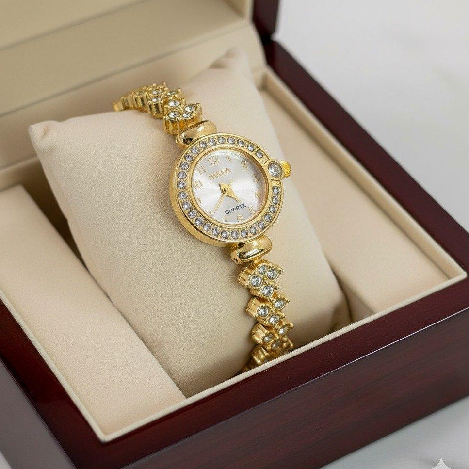 WHL Rhinestone Embellished Dial Women's Watch