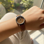 WHL Round Bezel Dial Leather Strap Women's Watch