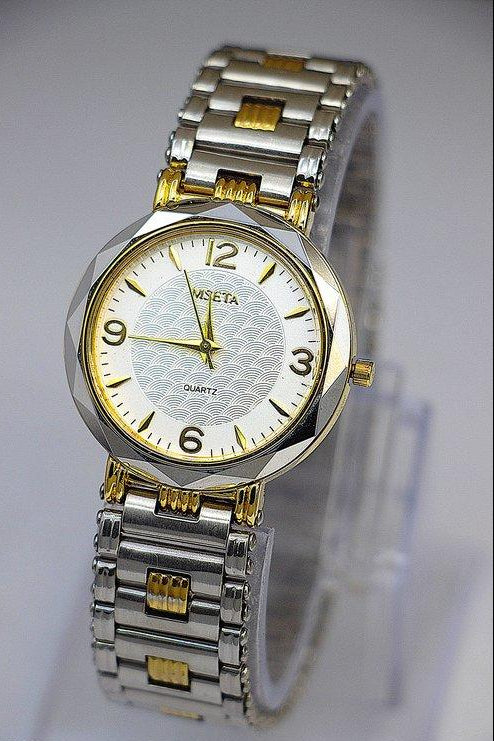 WHL Round Black Bezel Women's Watch