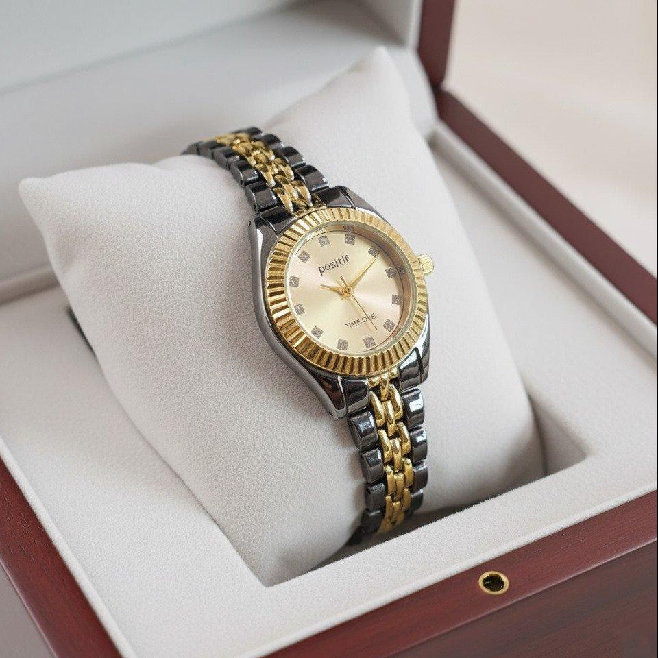 WHL Round Black Chain Women's Watch