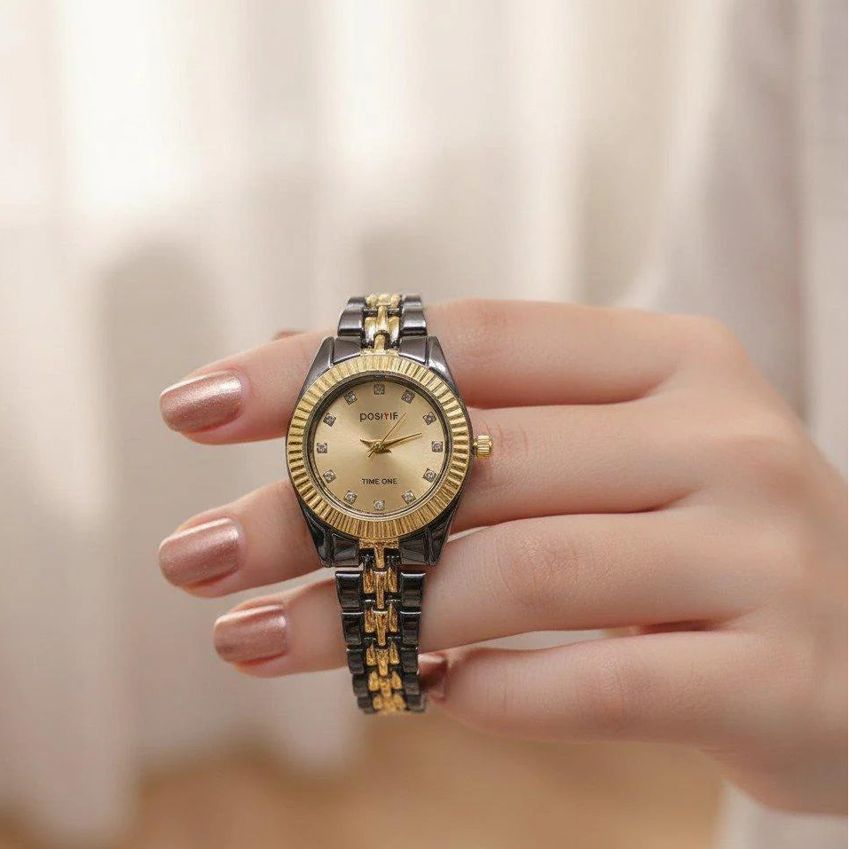 WHL Round Black Chain Women's Watch