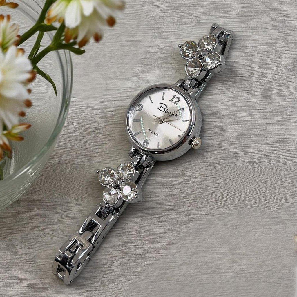 WHL Round Flower Chain Women's Watch