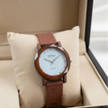 Round Flower Dial Rubber Strap Women's Watch