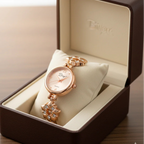 WHL Round Flower Star Chain Women's Watch