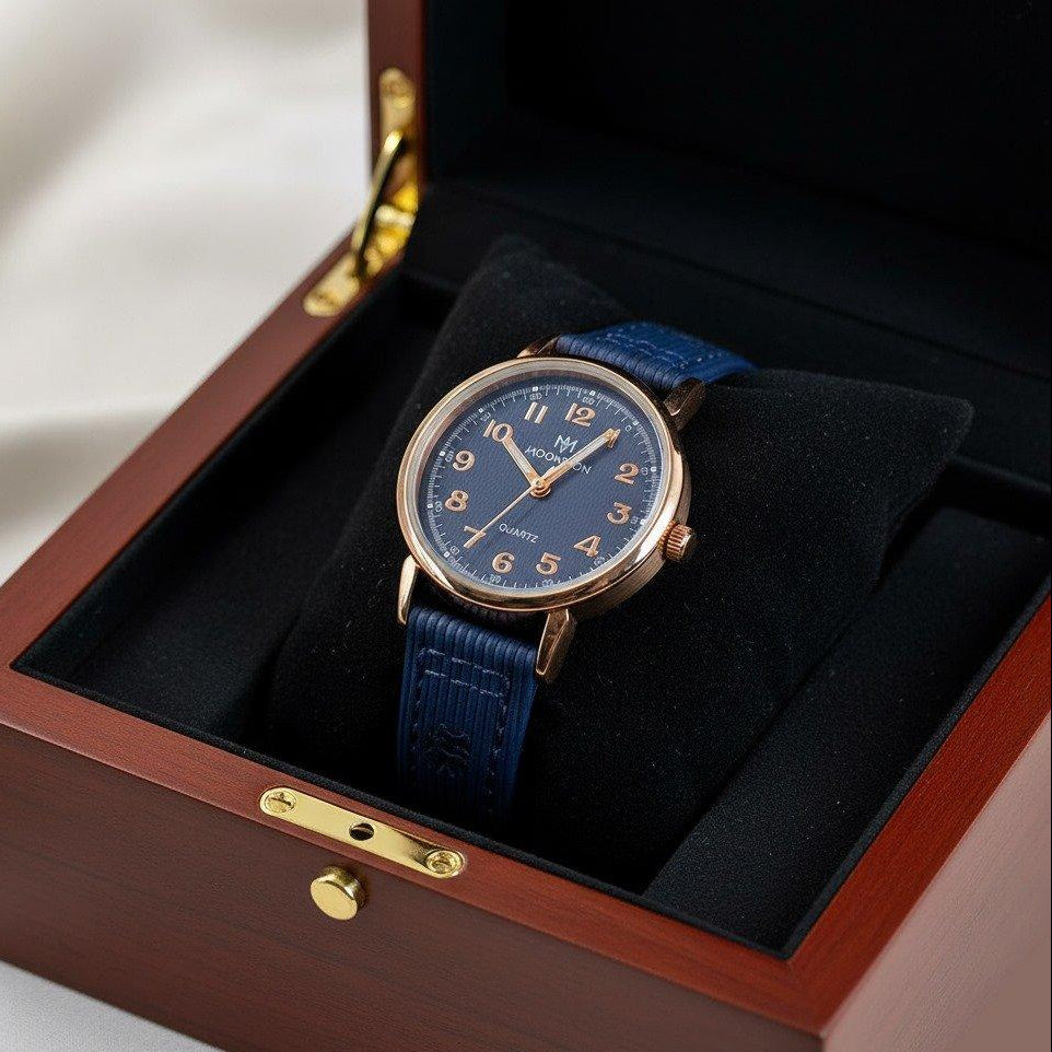 WHL Round Leather Strap Women's Watch