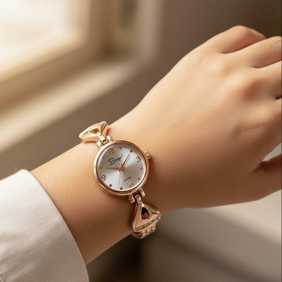 WHL Round Link Chain Women's Watch