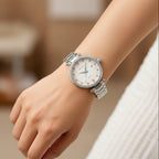 WHL Round Rhinestone Analog Dial Women's Watch