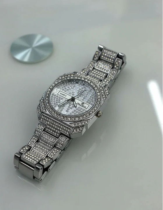 Round Rhinestone Dial Women's Watch