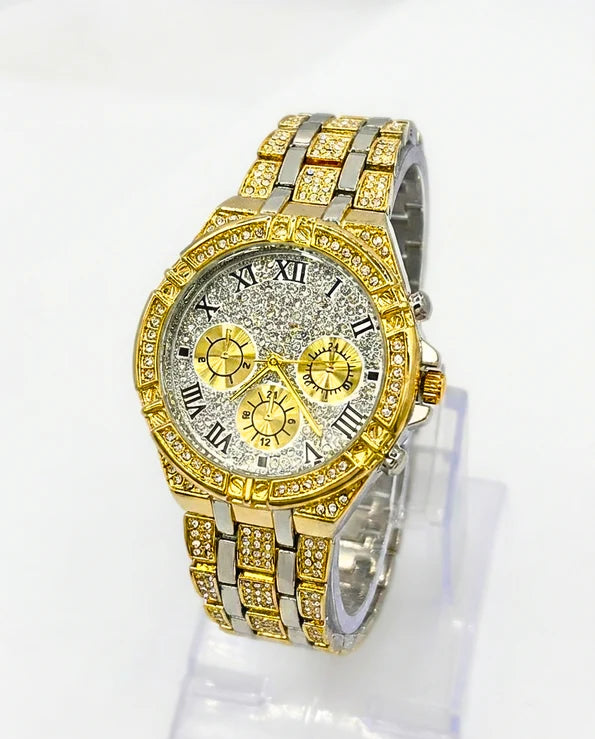 WHL Round Rhinestone Women's Watch