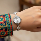 WHL Round Silver Chain Dial Women's Watch