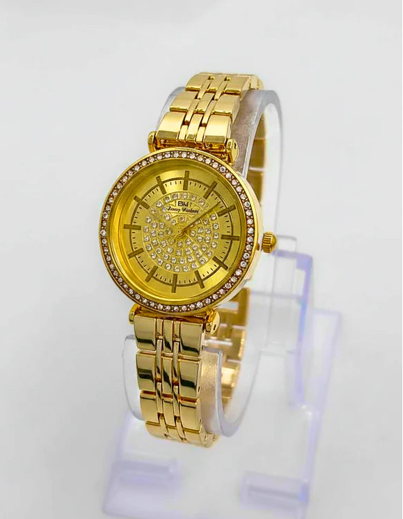 WHL Round Stone Bezel Women's Watch