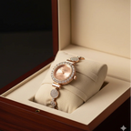 WHL Round Stone Bracelet Adjustable Women's Watch