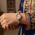 WHL Round Stone Bracelet Adjustable Women's Watch