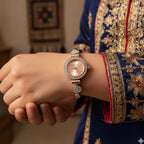 WHL Round Stone Bracelet Adjustable Women's Watch