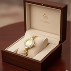WHL Round Stone Chain Women's Watch