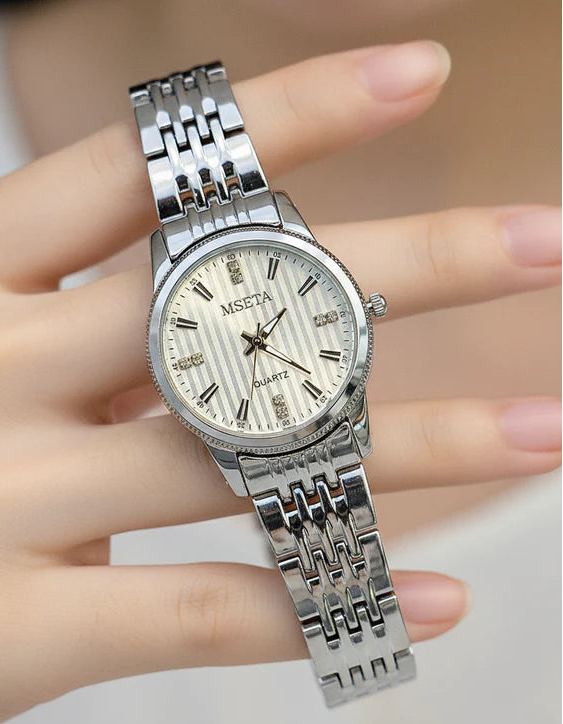 WHL Round Stone Dial Women's Watch