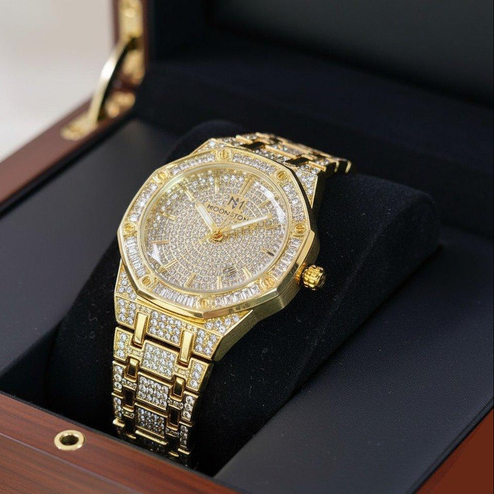WHL Round Stone Dial Women's Watch