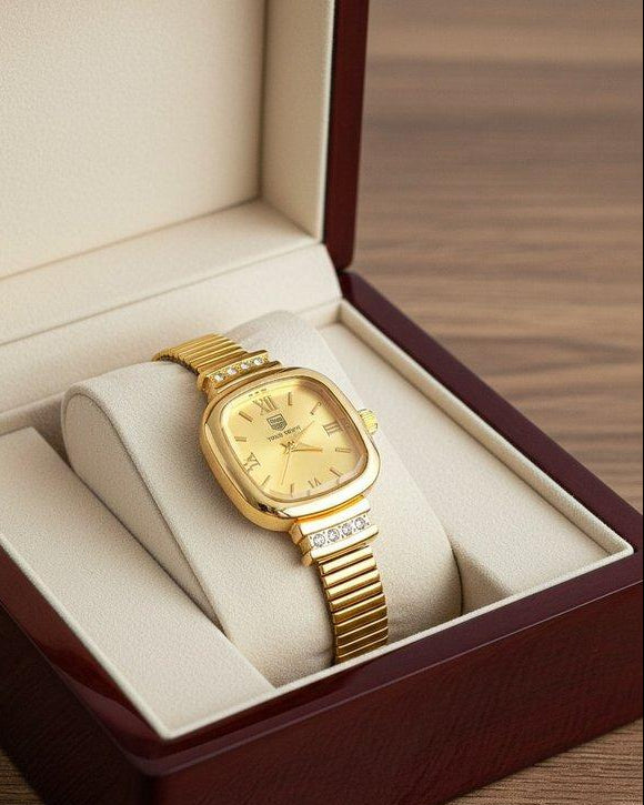 WHL Square Dial Shafal Chain Women's Watch