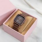WHL Square Mini Box Dial Rubber Strap Women's Watch