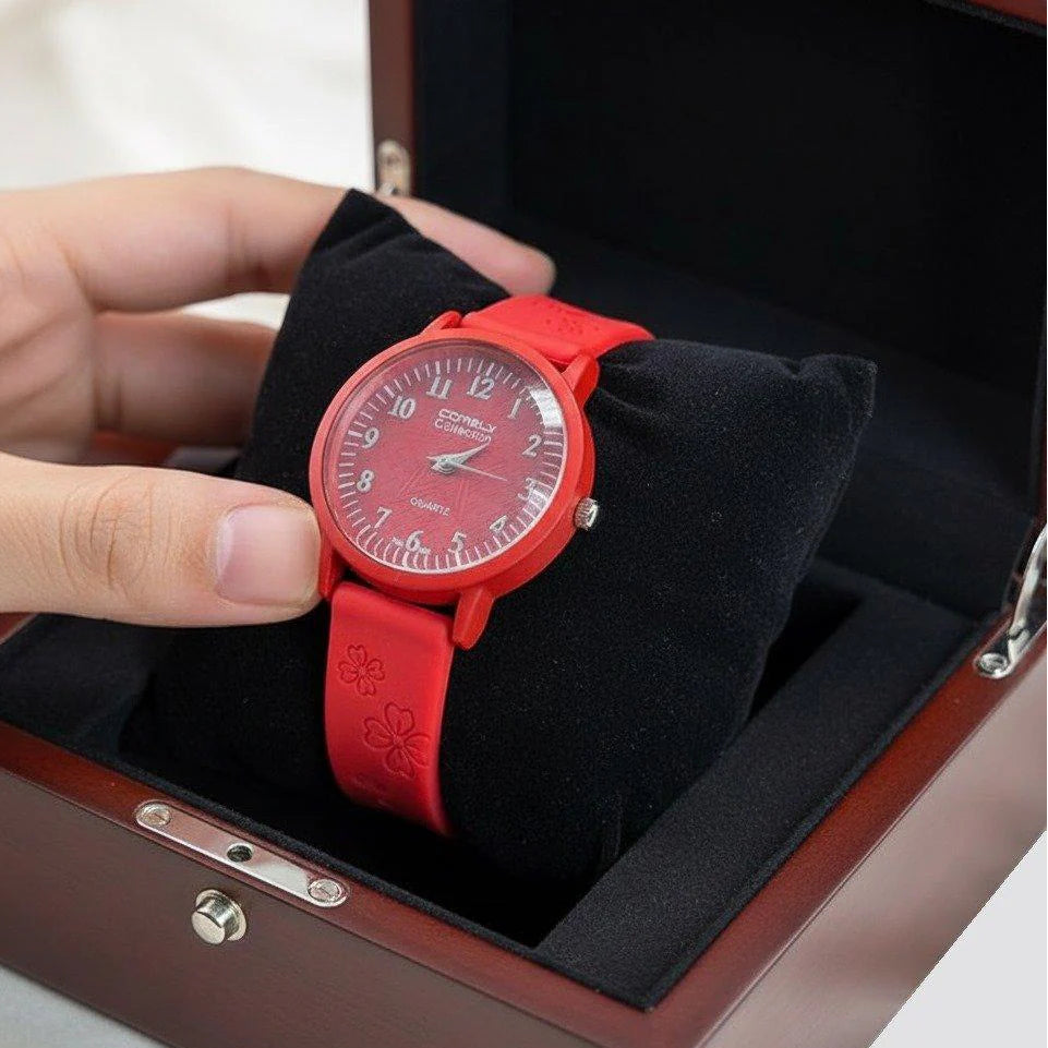 WHL Star Dial Rubber Strap Women's Watch