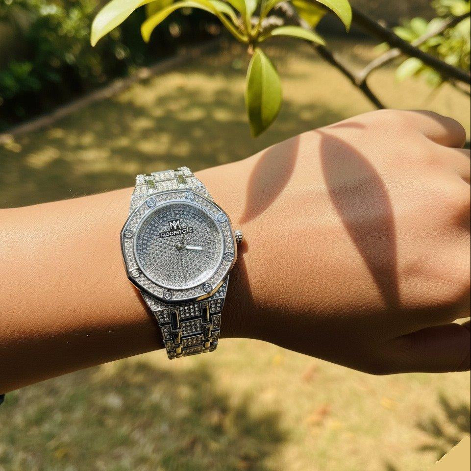 WHL Round Stone Dial Women's Watch