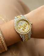 WHL Round Rhinestone Women's Watch