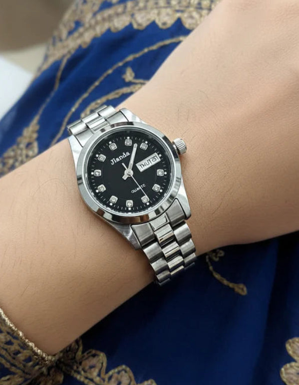WHL Round Stone Dial Women's Watch