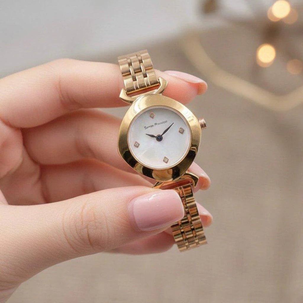 WHL Round Stone Dial Women's Watch