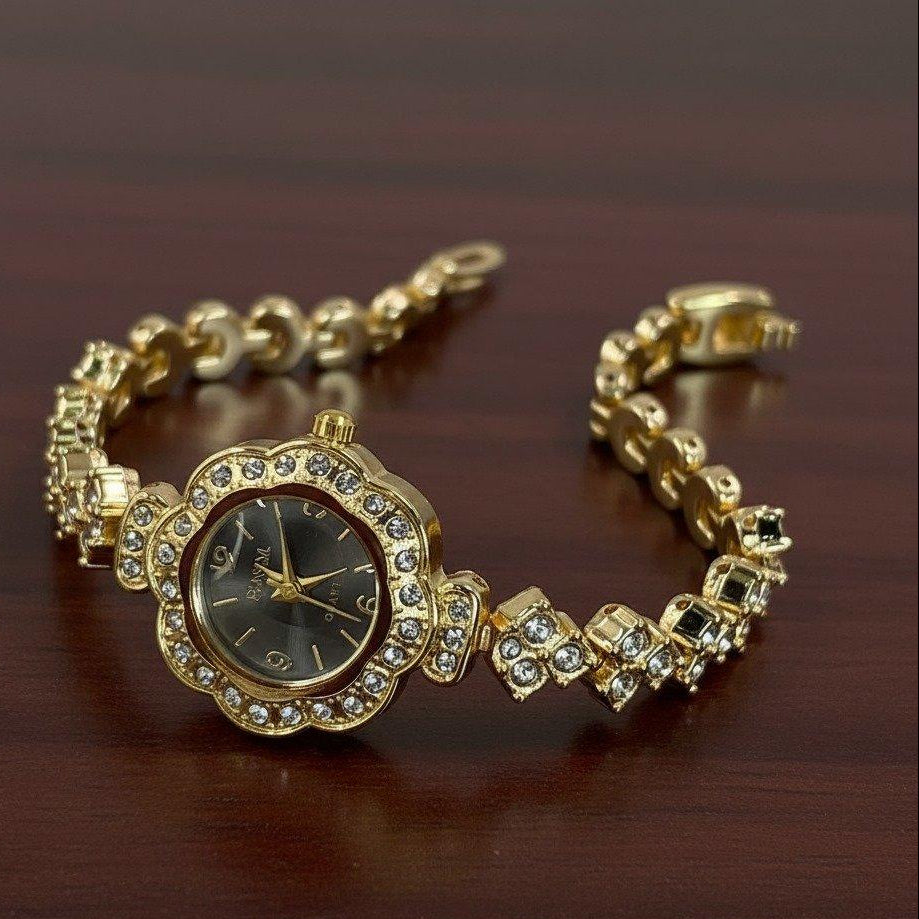 WHL Flower Shaped Bezel Women's Watch