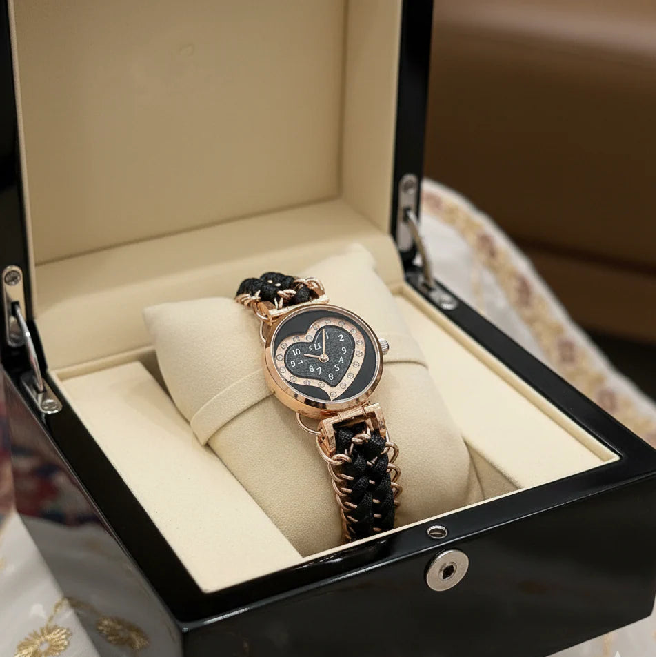 WHL Heart Dial Adjustable Bracelet Women's Watch