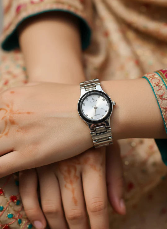 Round Stone Dial Women's Watch