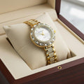 WHL Round Marquise Stone Bezel Women's Watch