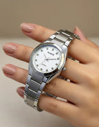 Round Stone Dial Women's Watch