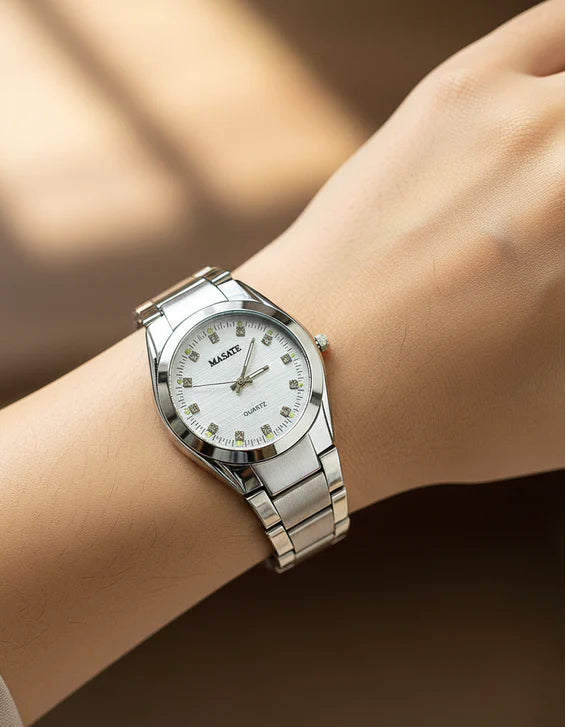 Round Stone Dial Women's Watch