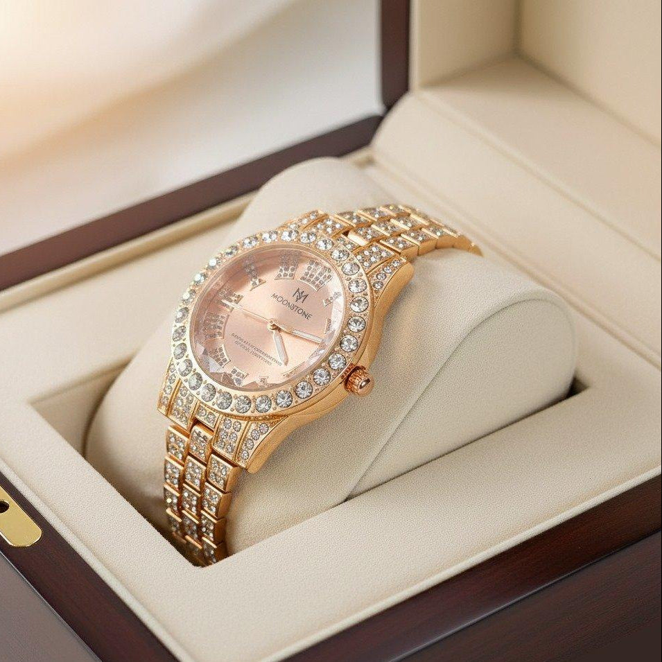 WHL Round Stone Dial Women's Watch