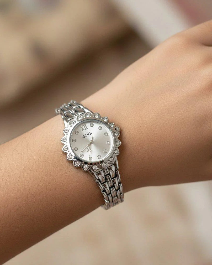 WHL Round Stone Dial Women's Watch