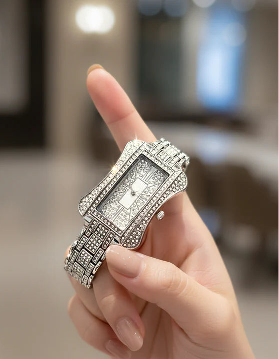 WHL Rectangle Rhinestone Women's Watch