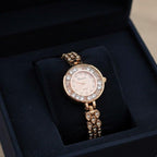 WHL Round Rhinestone Bezel Women's Watch