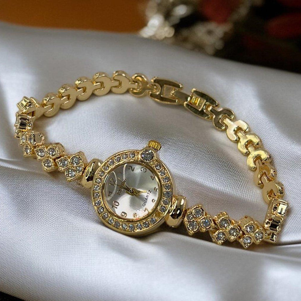 WHL Rhinestone Embellished Dial Women's Watch