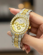 WHL Round Rhinestone Women's Watch