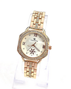 WHL Round Rhinestone Women's Watch
