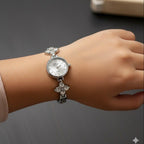WHL Round Flower Chain Women's Watch
