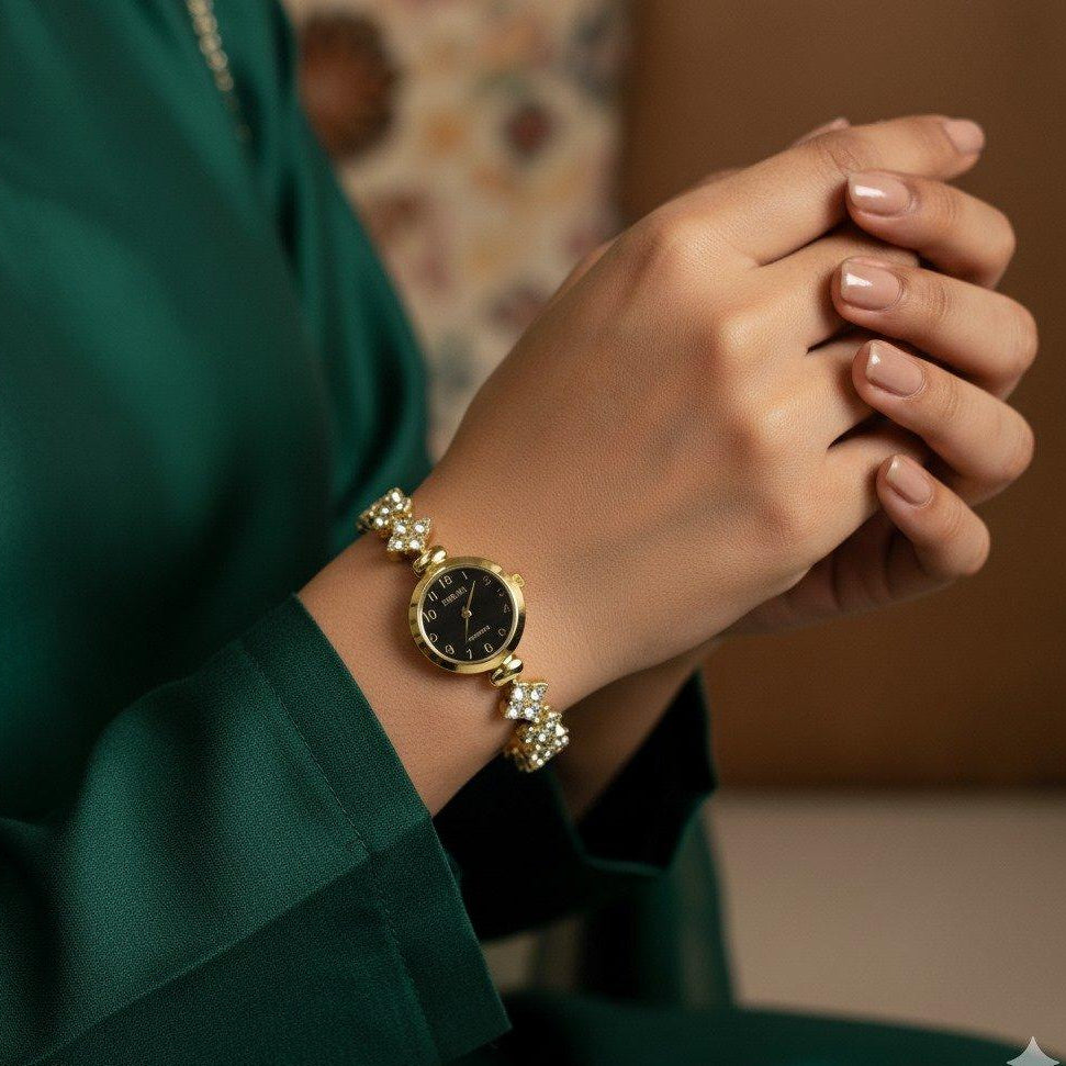 WHL Round Dazzling Link Women's Watch