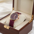 WHL Round Magnetic Rubber Strap Women's Watch