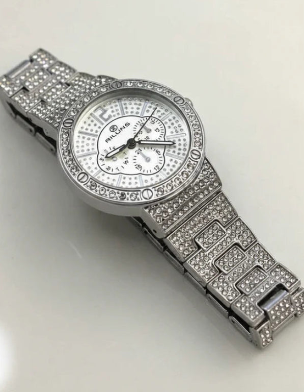 WHL Round Rhinestone Women's Watch