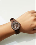 WHL Round Rhinestone Women's Watch